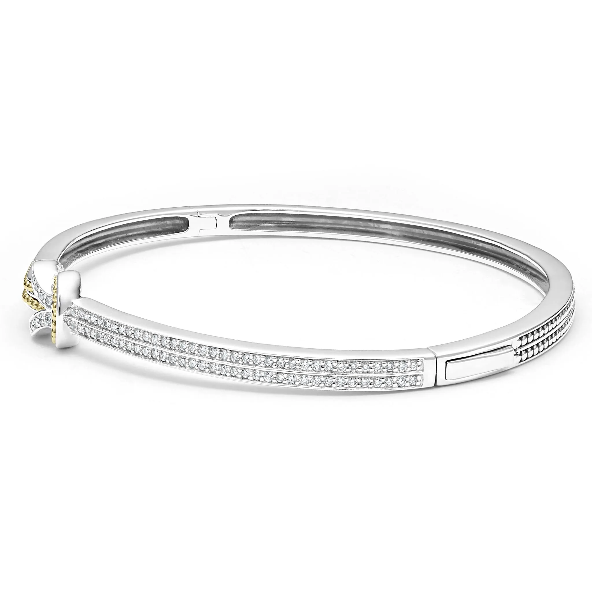 Newport Two-Tone Knot Diamond Cuff Bracelet