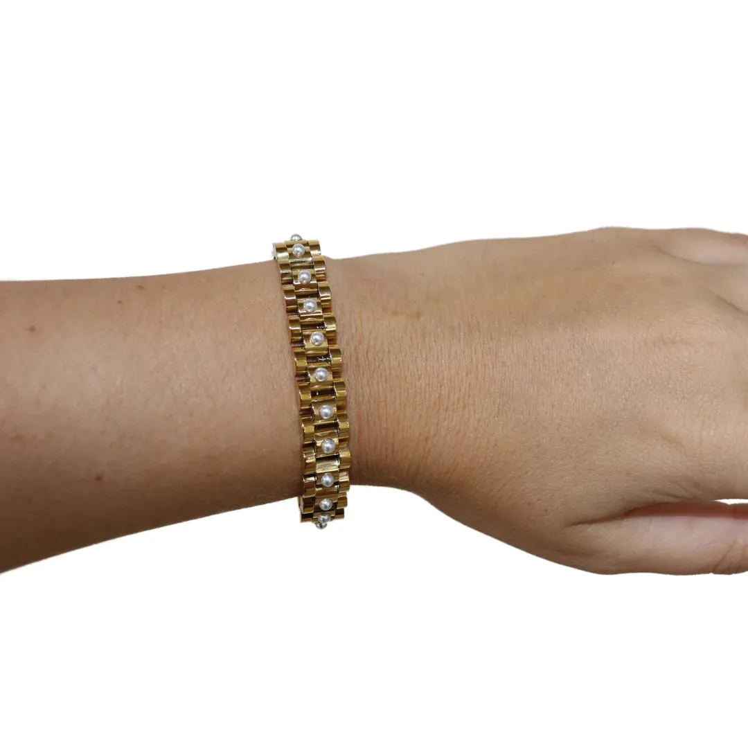 Pearl Watchband Bracelet