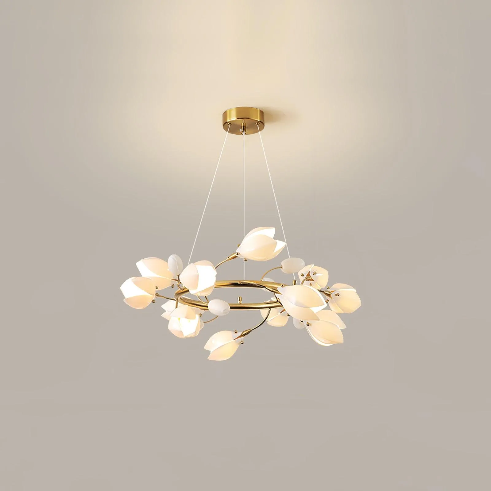 Porcelain Magnolia Chandelier