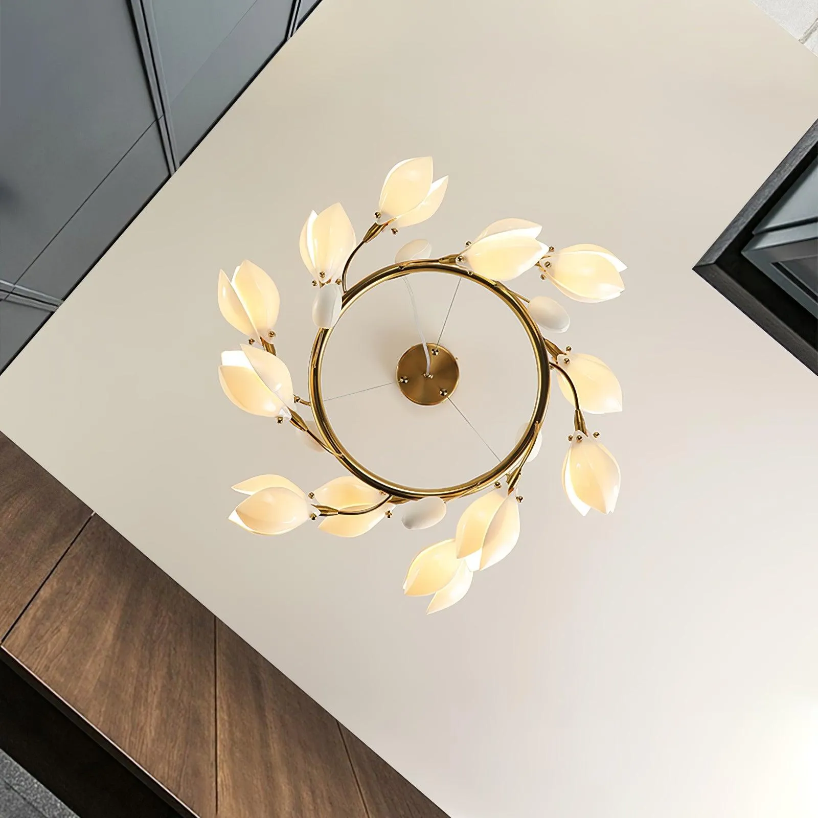 Porcelain Magnolia Chandelier