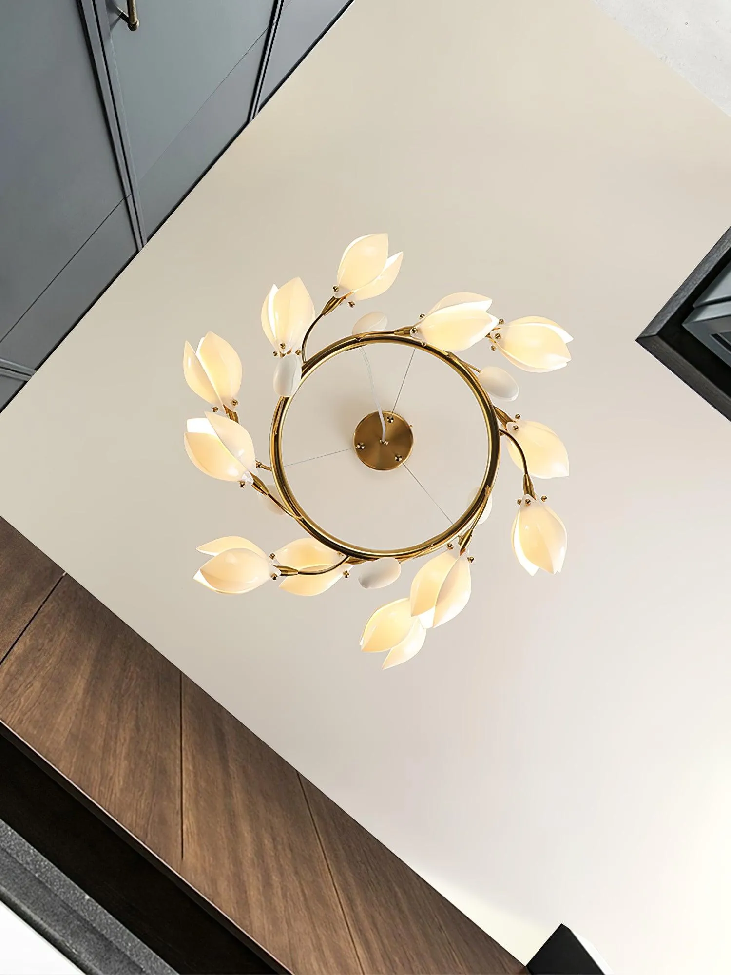 Porcelain Magnolia Chandelier