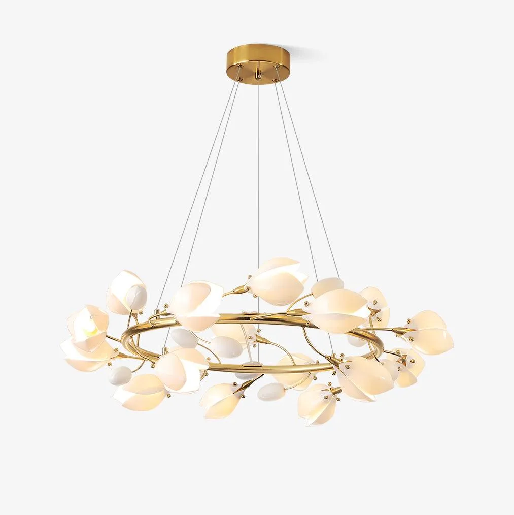 Porcelain Magnolia Chandelier