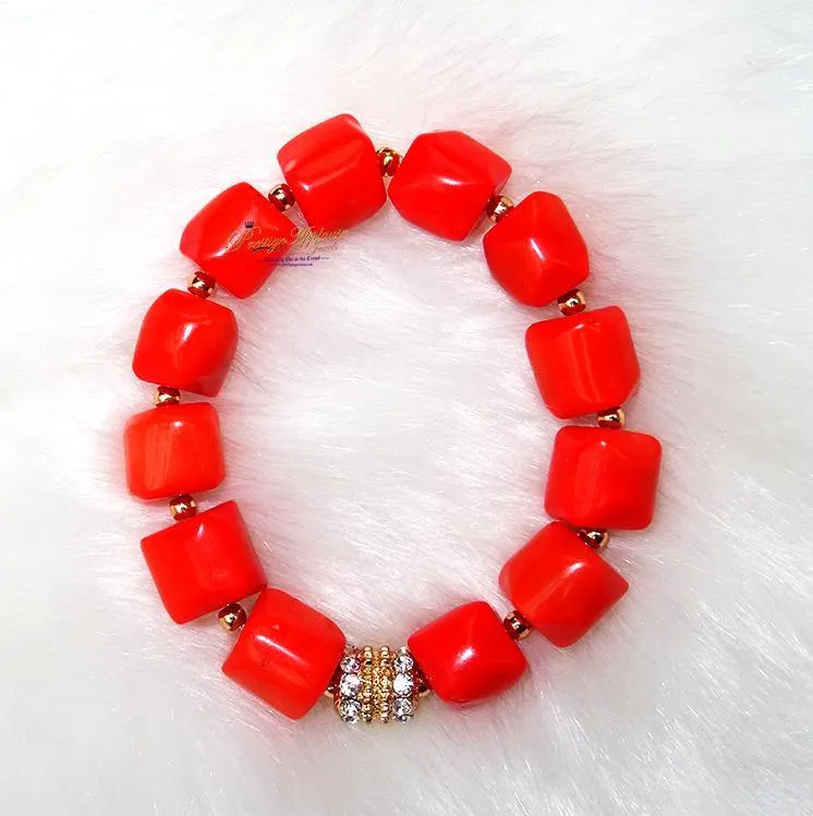 PrestigeApplause Unisex Original Tradition Coral Bead Just Bracelet Jewellery Great as Gift