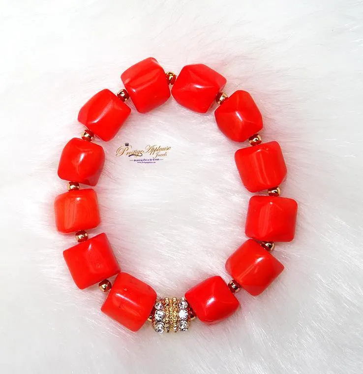 PrestigeApplause Unisex Original Tradition Coral Bead Just Bracelet Jewellery