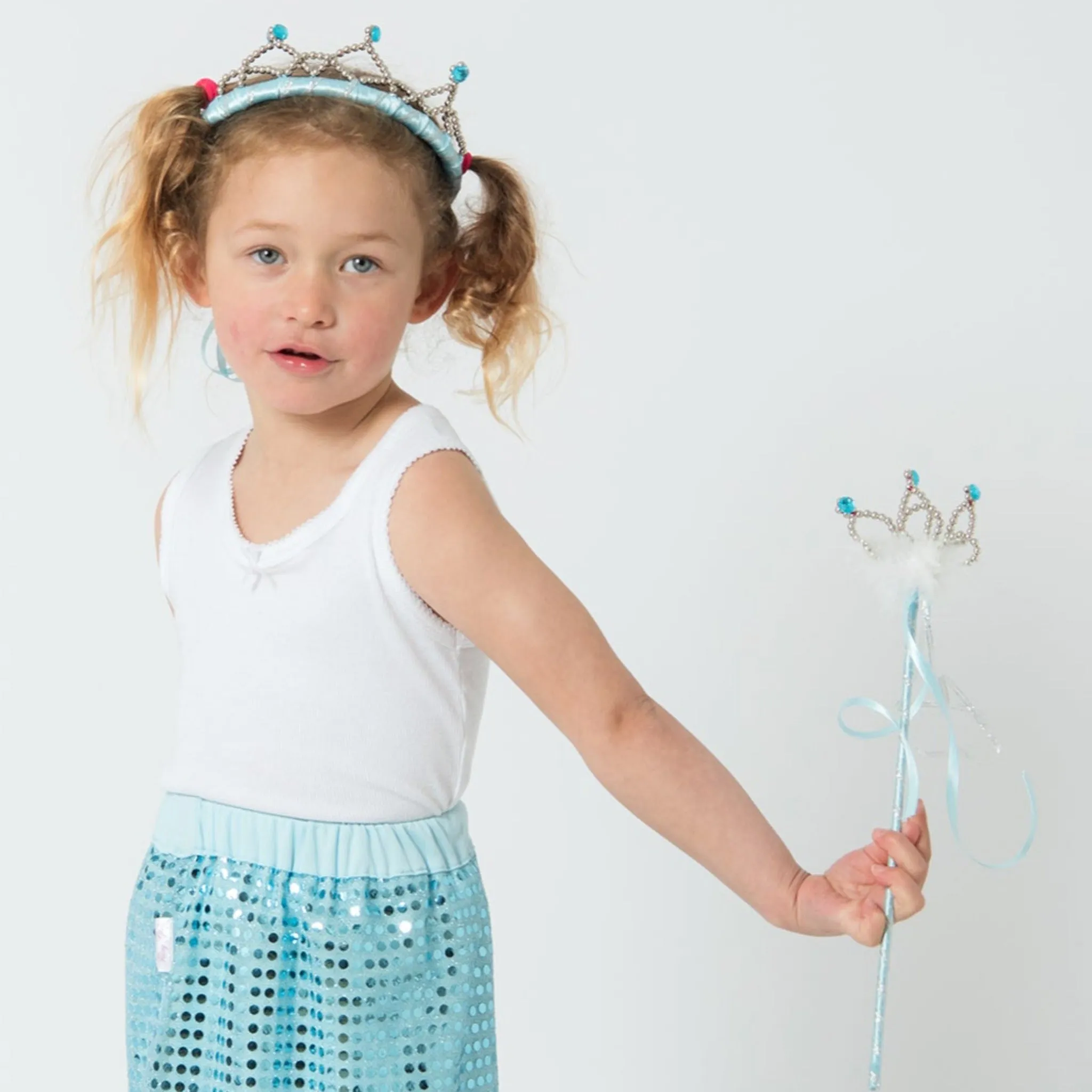 Princess Crown   Tiara Set - Light Blue