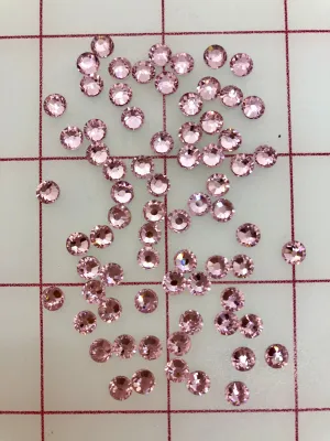 Rhinestones - 20ss Czech "Bright-Cut" Light Pink Flat Back