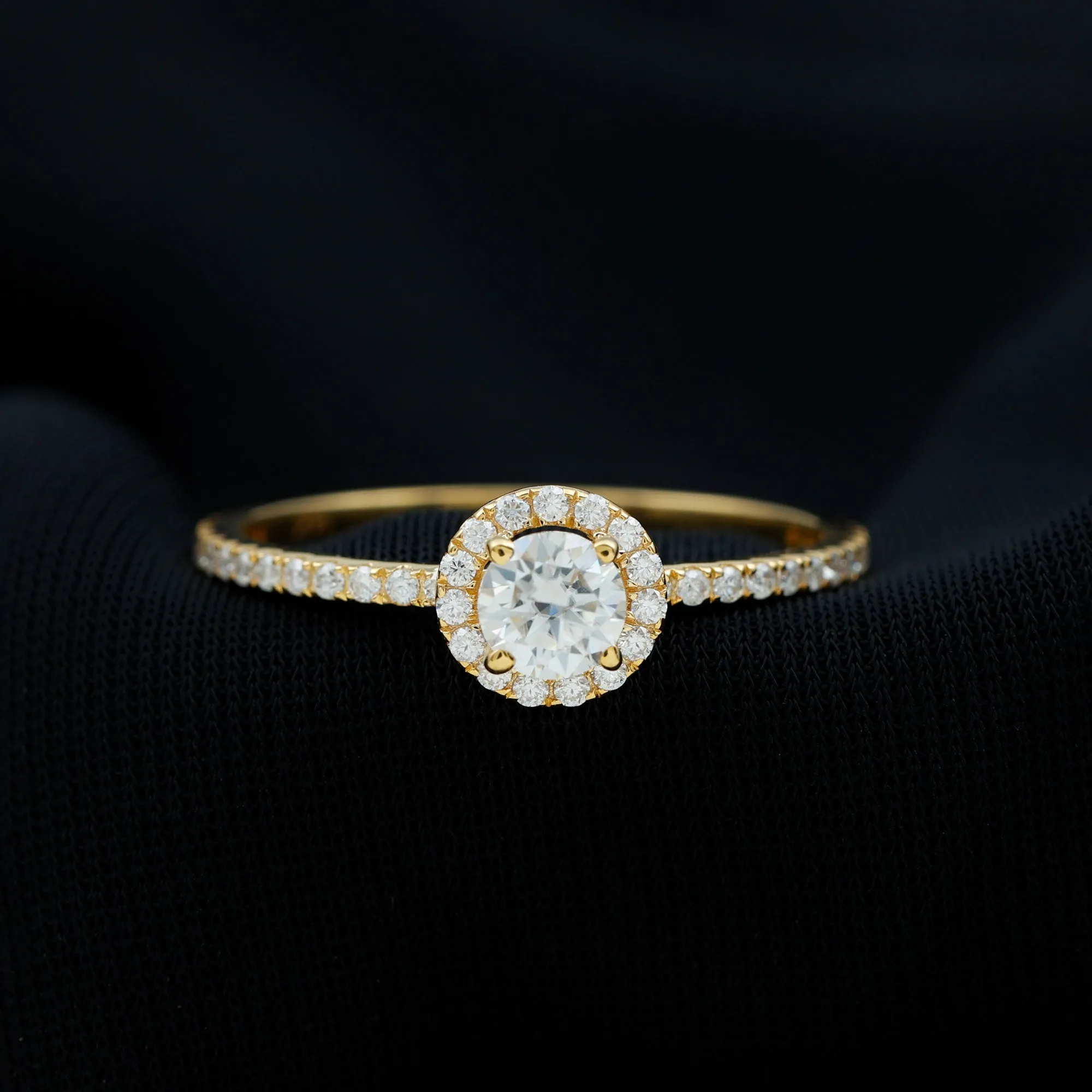 Round Lab Grown Diamond Promise Engagement Ring