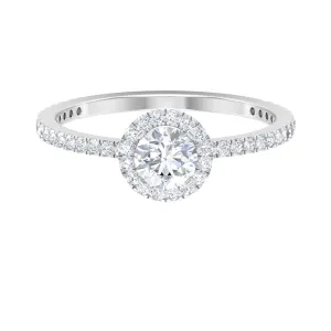 Round Lab Grown Diamond Promise Engagement Ring