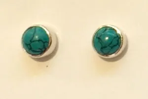 Round Turquoise Studs 2