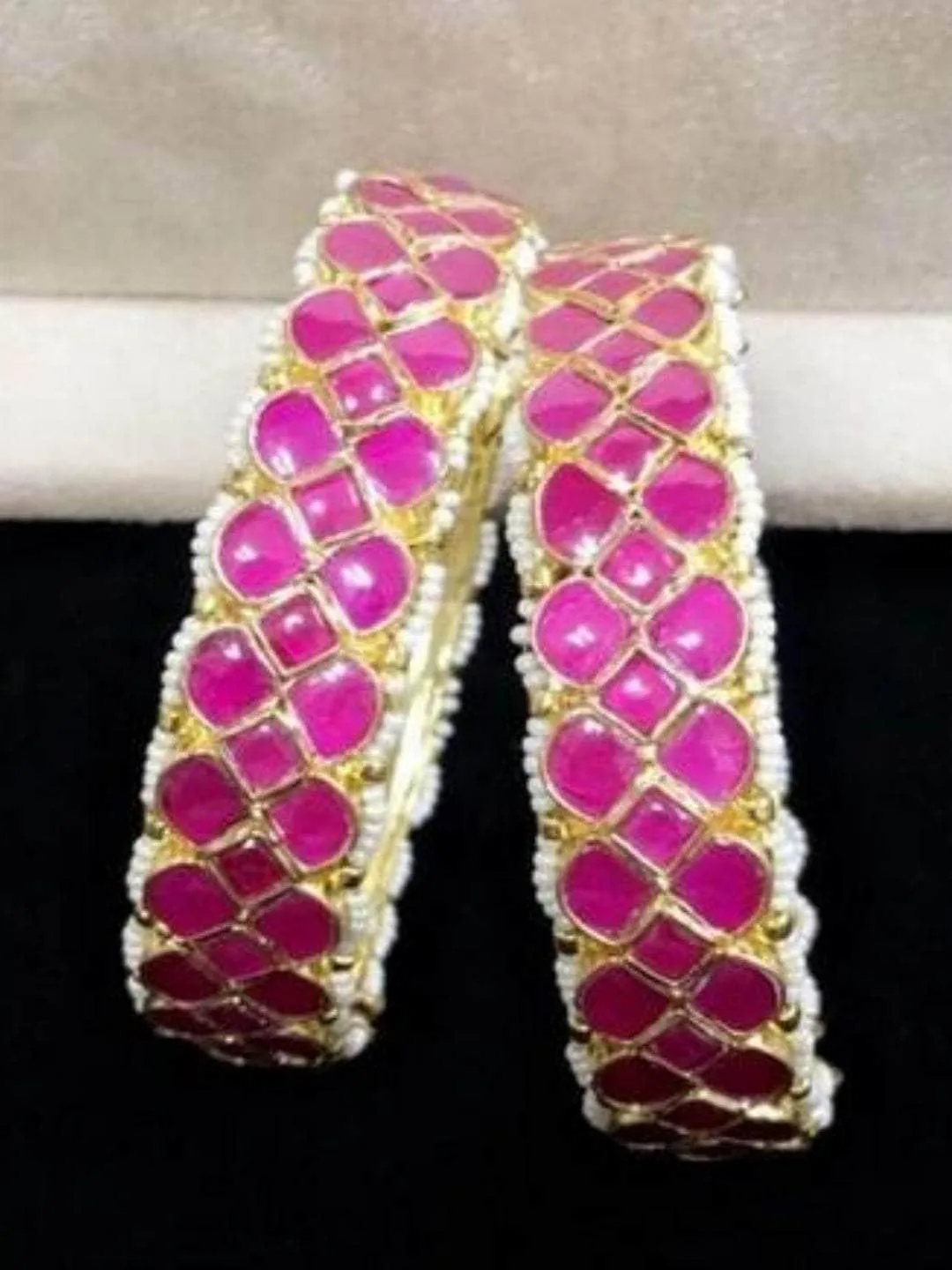 Ruby Polki Bangles Pair