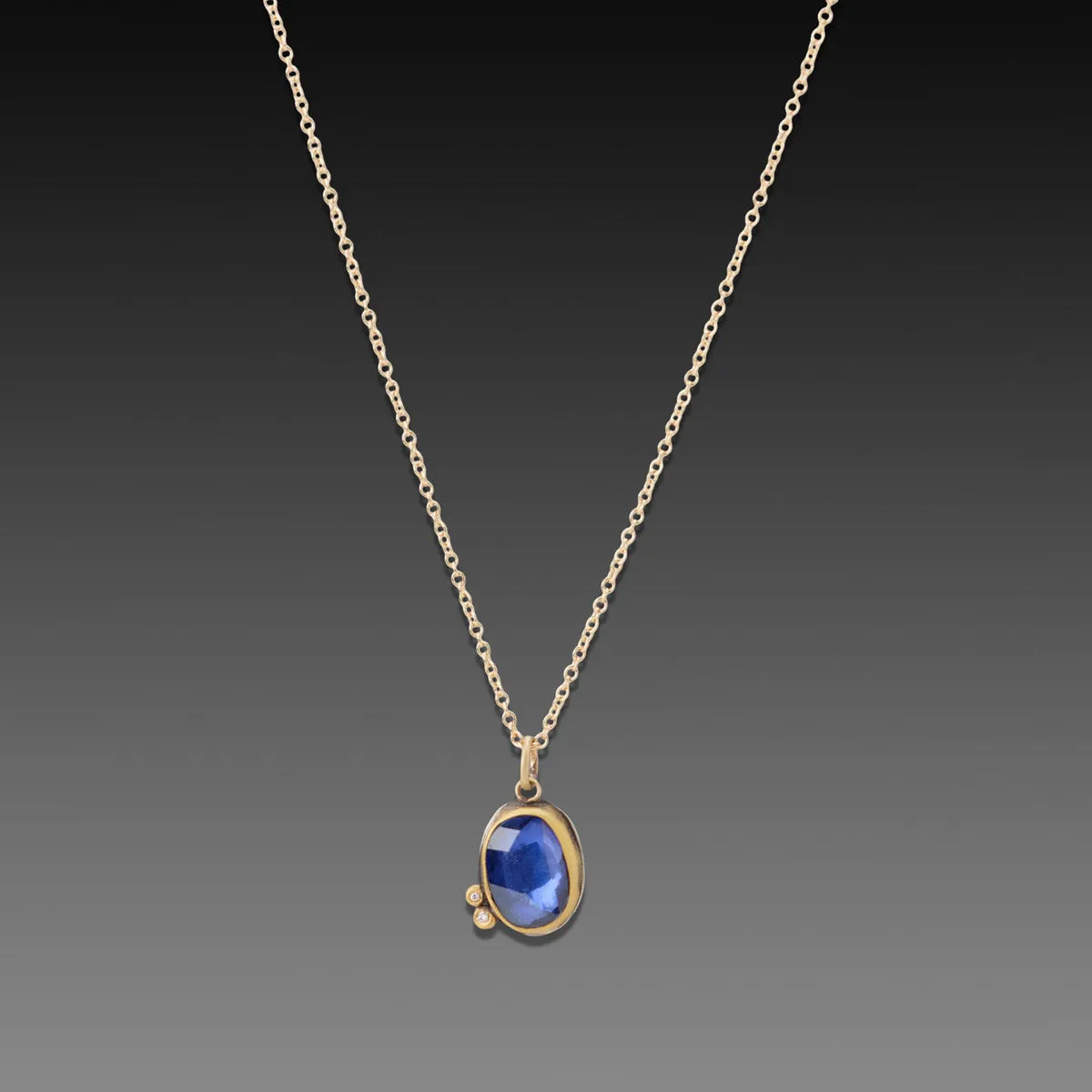 Sapphire Necklace with Diamonds