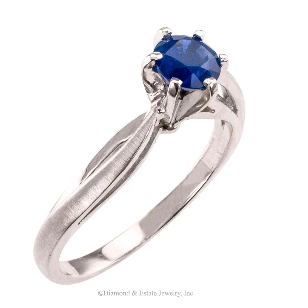 Sapphire White Gold Engagement Ring