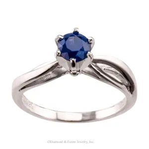 Sapphire White Gold Engagement Ring