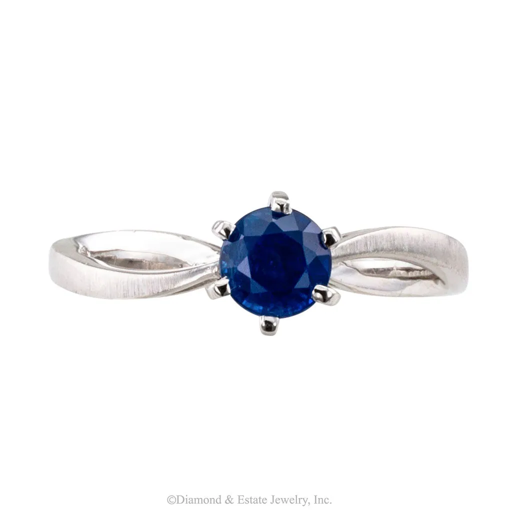 Sapphire White Gold Engagement Ring