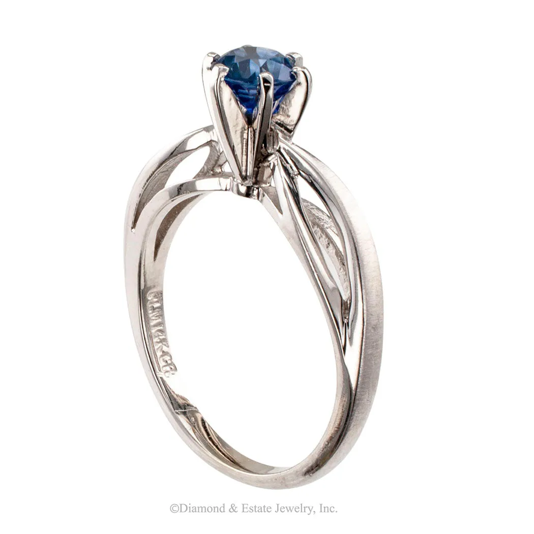 Sapphire White Gold Engagement Ring