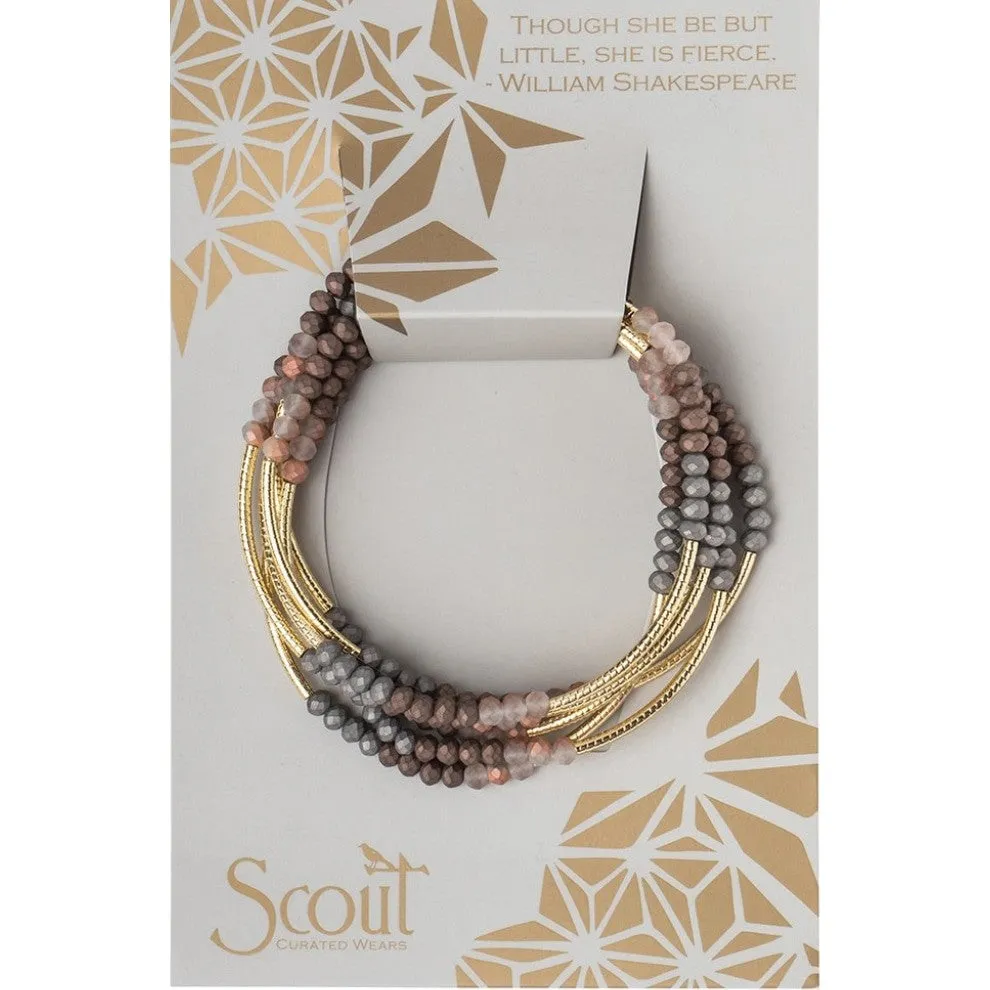 Scout Wrap Bracelet -Matte Metallic Tri-Tone/Gold