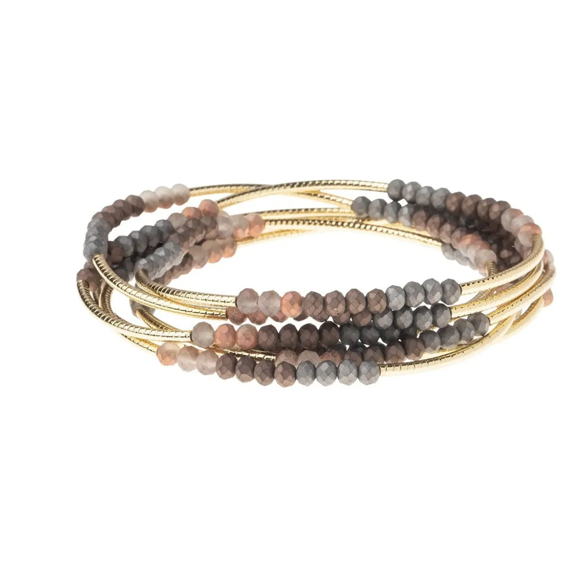 Scout Wrap Bracelet -Matte Metallic Tri-Tone/Gold