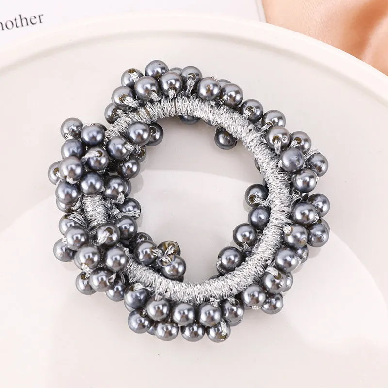 Simple Tie Hair Pearl Bracelet With Ponytail