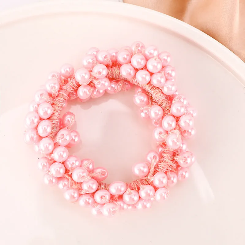 Simple Tie Hair Pearl Bracelet With Ponytail