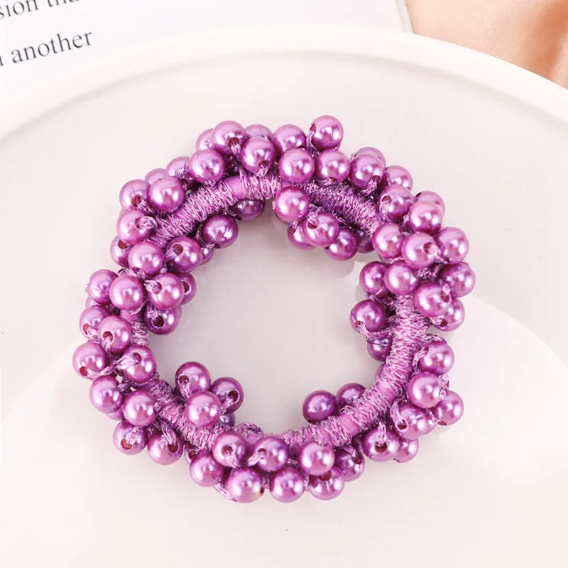 Simple Tie Hair Pearl Bracelet With Ponytail