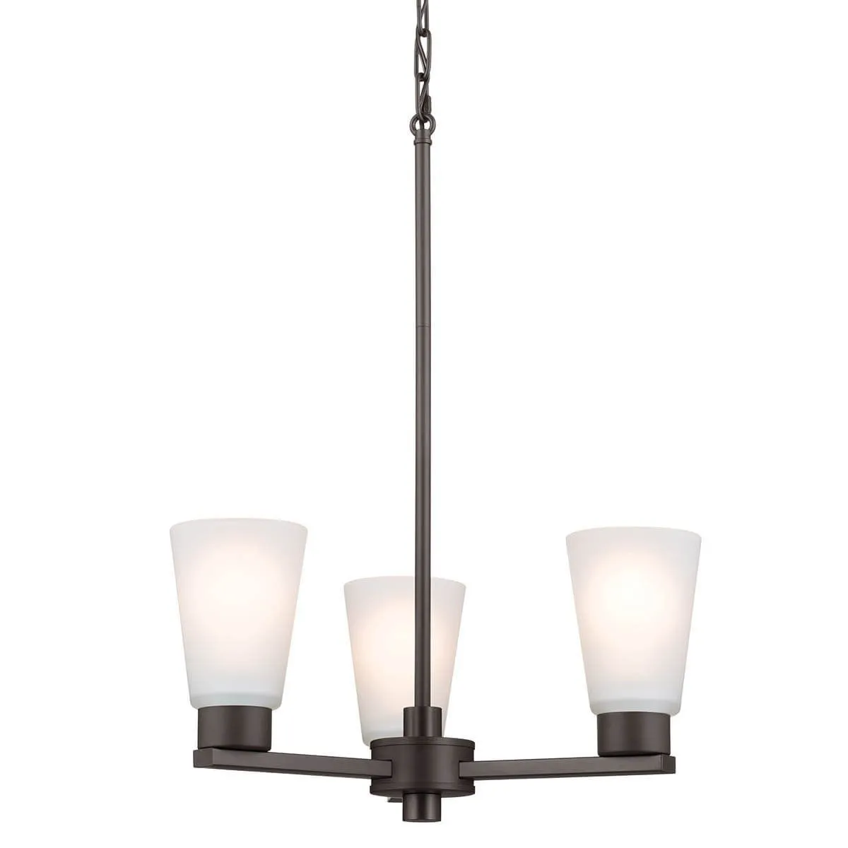 Stamos 18 in. 3 Lights Chandelier Old Bronze finish