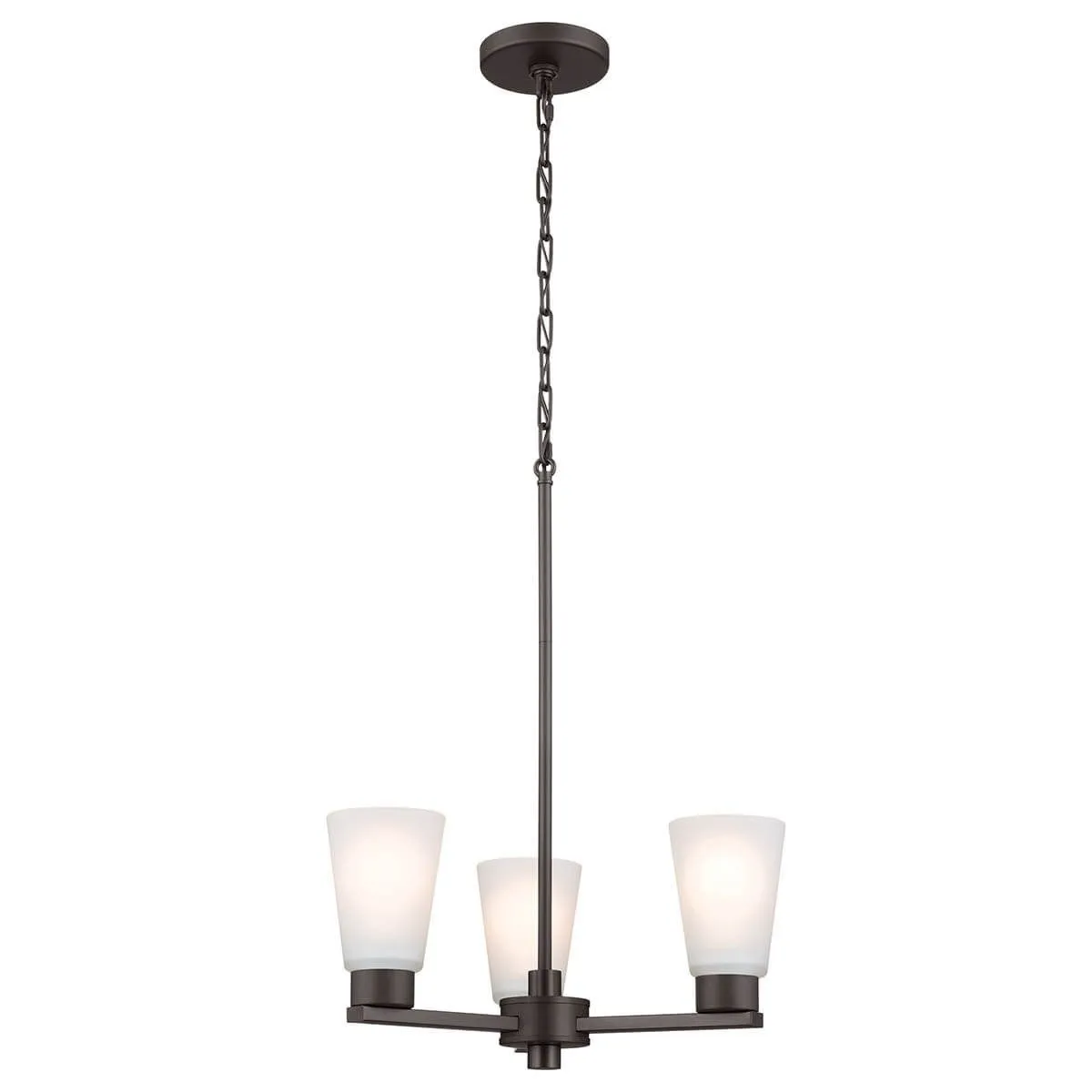 Stamos 18 in. 3 Lights Chandelier Old Bronze finish