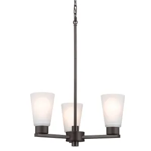 Stamos 18 in. 3 Lights Chandelier Old Bronze finish