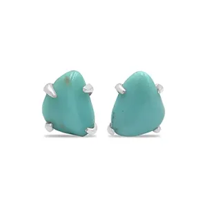 Starborn Creations Rough Turquoise Gemstone Post style earring