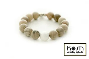 STARDUST SERIES SIGNATURE BEADED BRACELET - FOSSIL CORAL