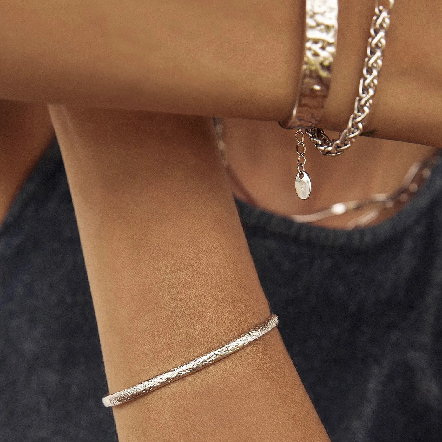 Stevie Silver Cuff Bracelet