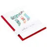 Stockings Hung From Garland Packaged Christmas Cards, Set of 5