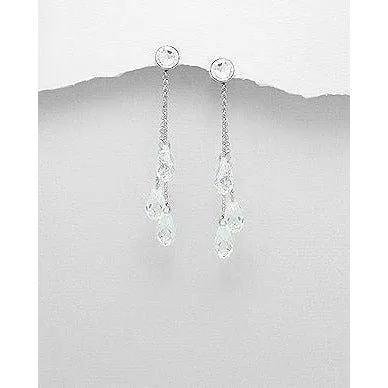 Swarovski Crystal Earrings & Pendants-3 Styles of Beautiful Sparkling Crystal Earrings