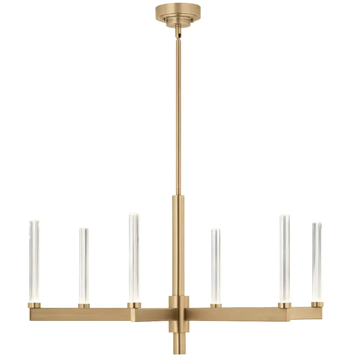 Sycara 36" 6-Light LED Chandelier, Champagne Bronze Finish