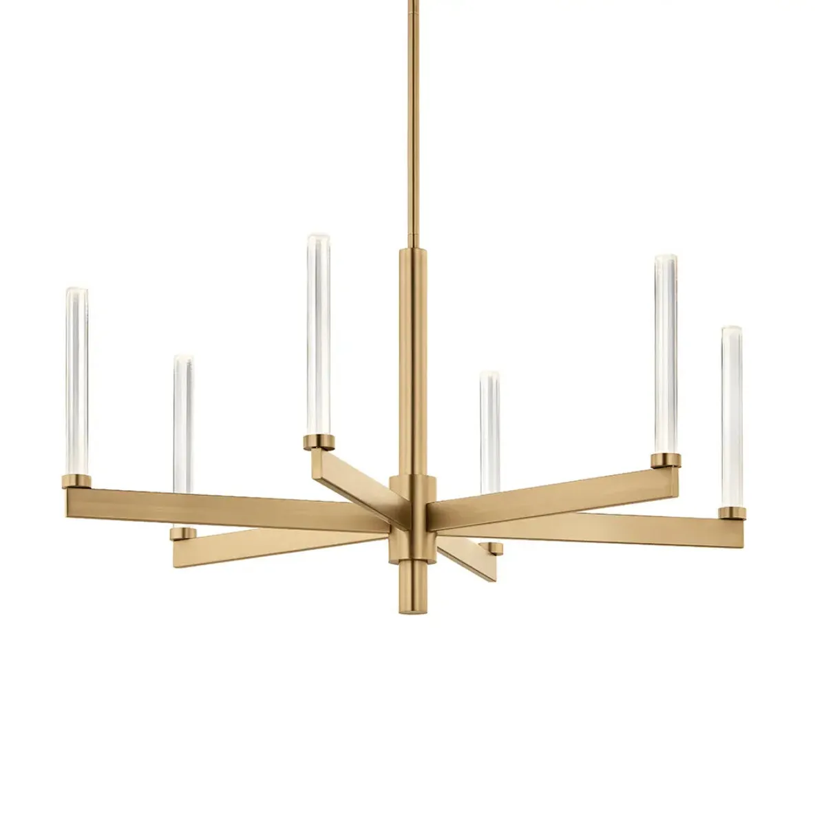 Sycara 36" 6-Light LED Chandelier, Champagne Bronze Finish