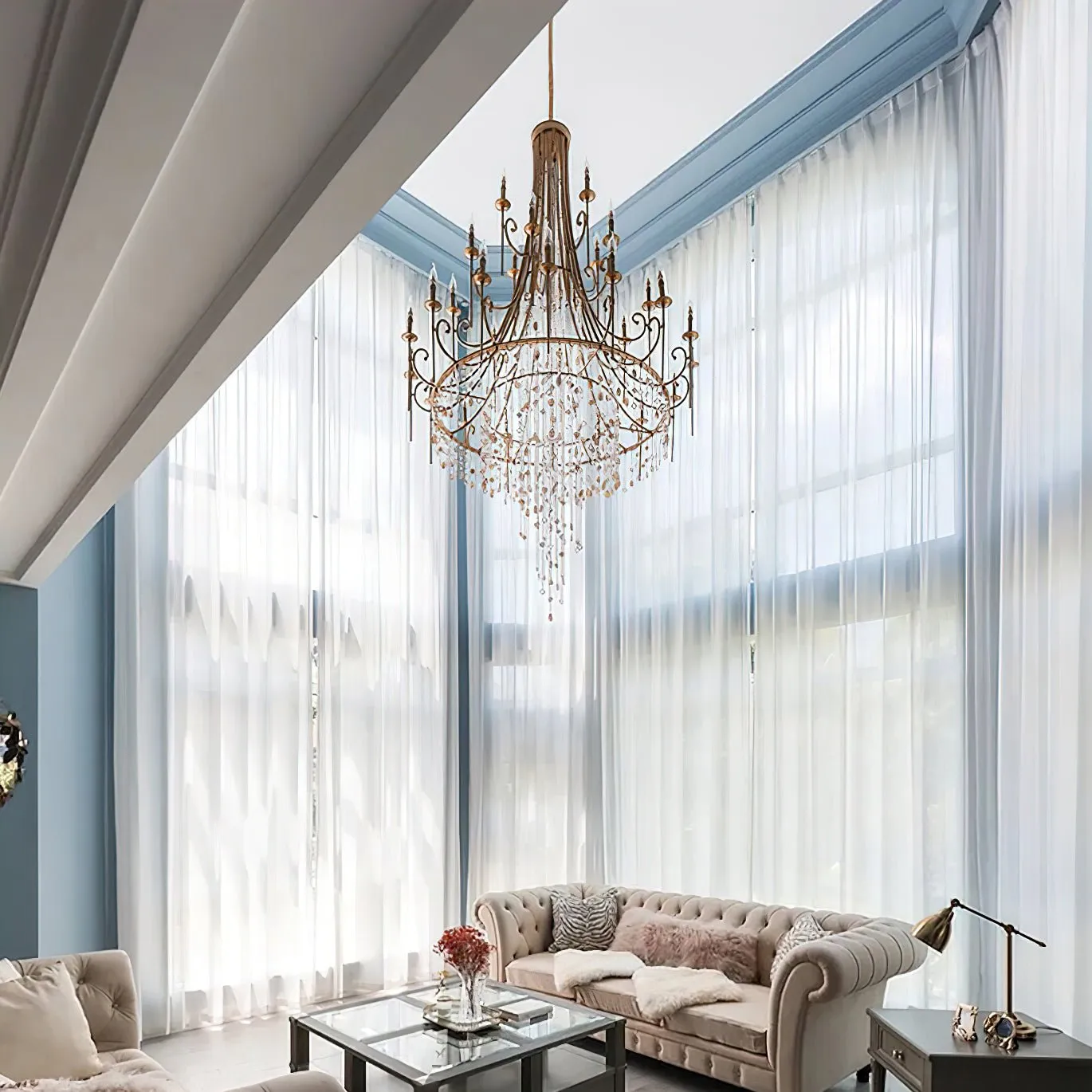 Tatum Lux Shell Crystal Chandelier