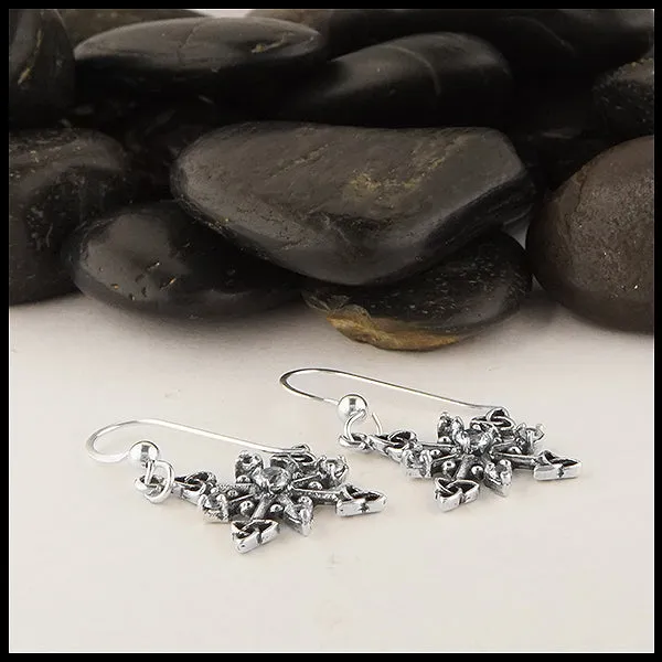 Trinity Knot Snowflake Earrings