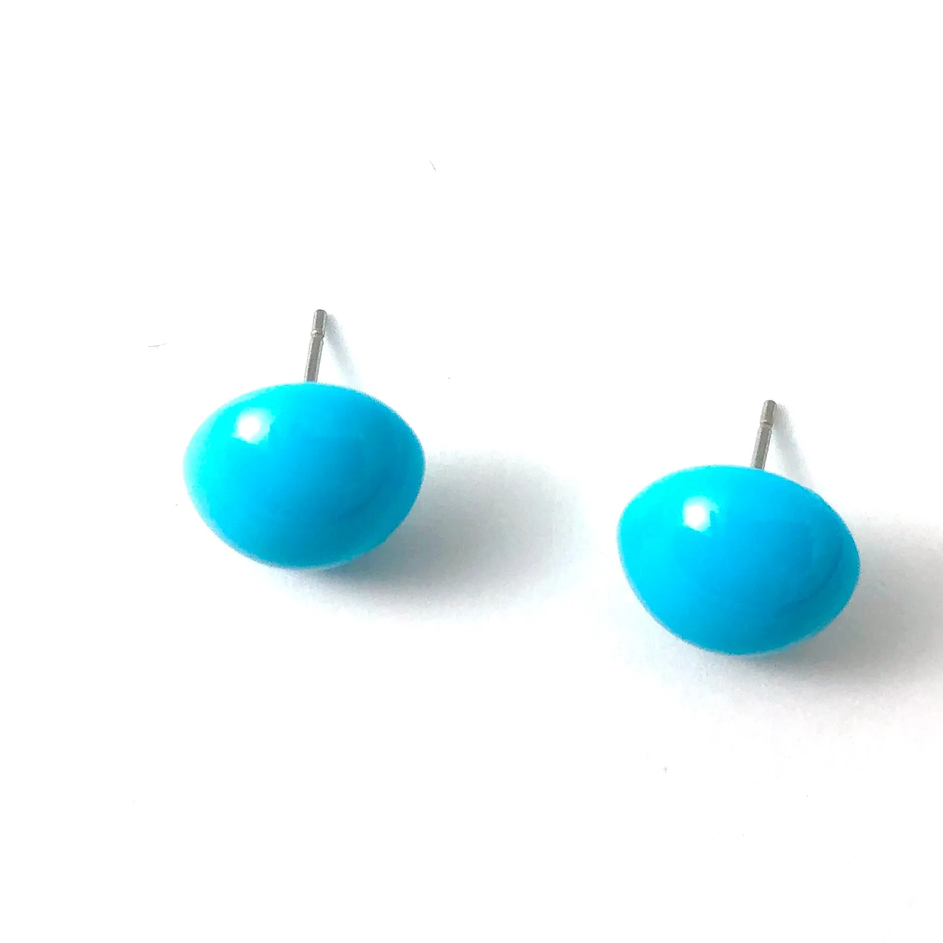 Turquoise Retro Button Stud Earrings