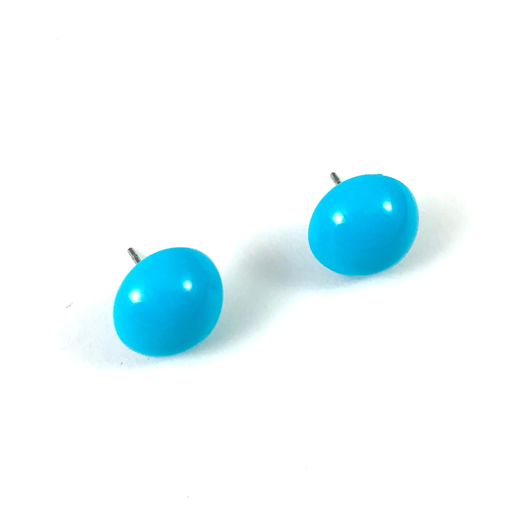 Turquoise Retro Button Stud Earrings