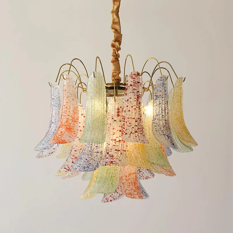 Venini Colorful Murano Glass Chandelier