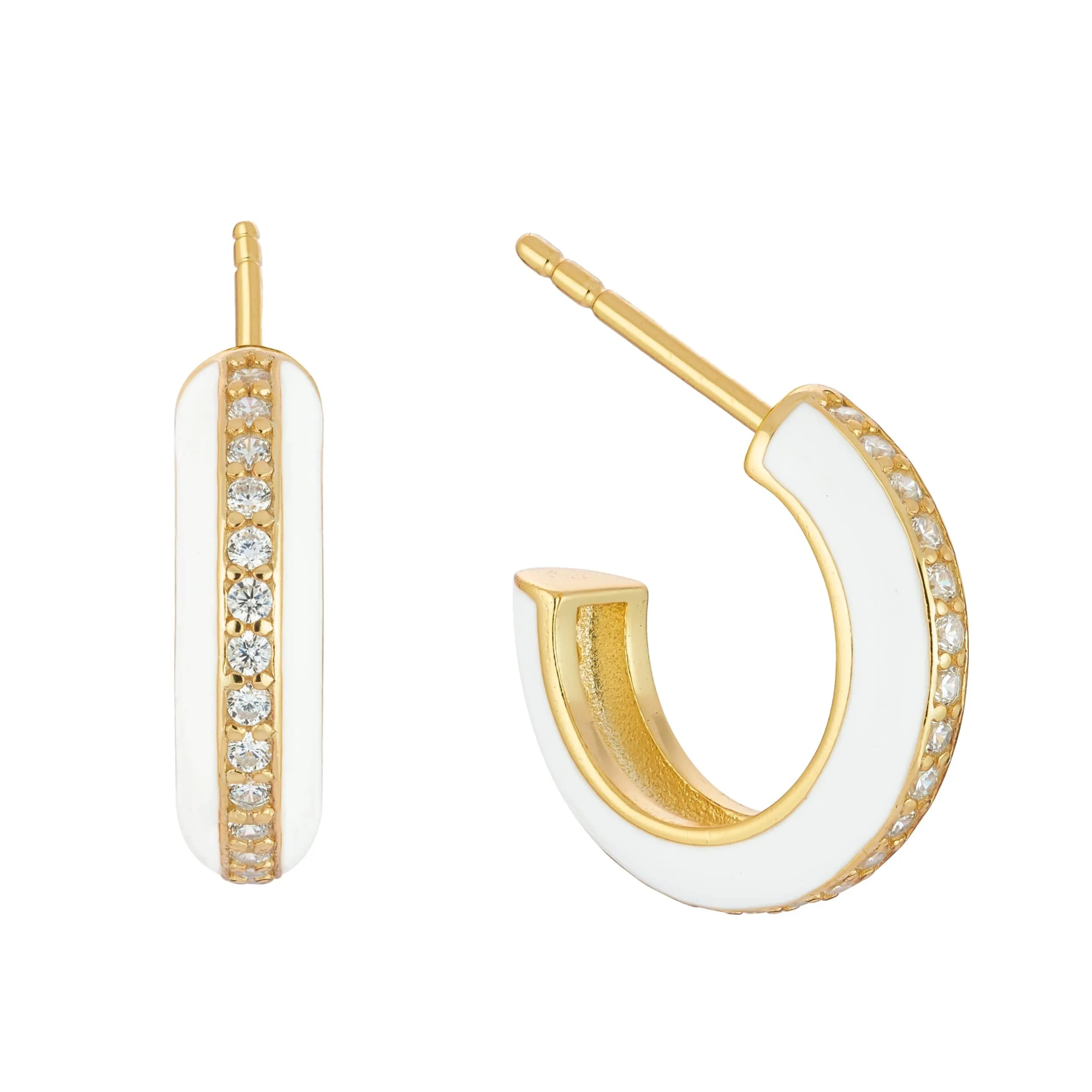 Walk the Line | Huggie Hoop Earrings